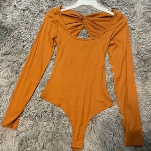 Mustard long sleeve bodysuit
